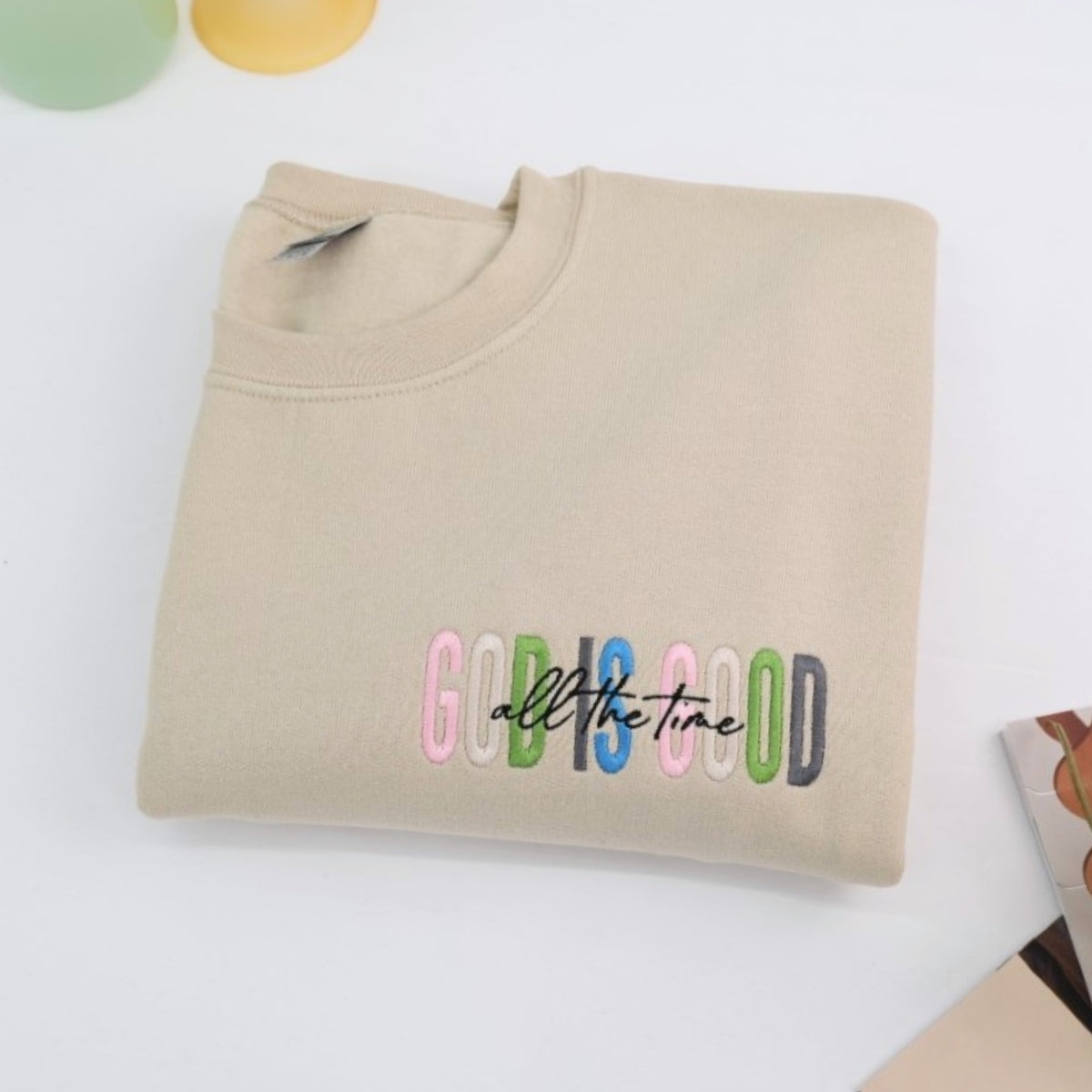 God Is Good Custom Embroidered Hoodie - Faith Inspirational Sweatshirt - Christian Gift