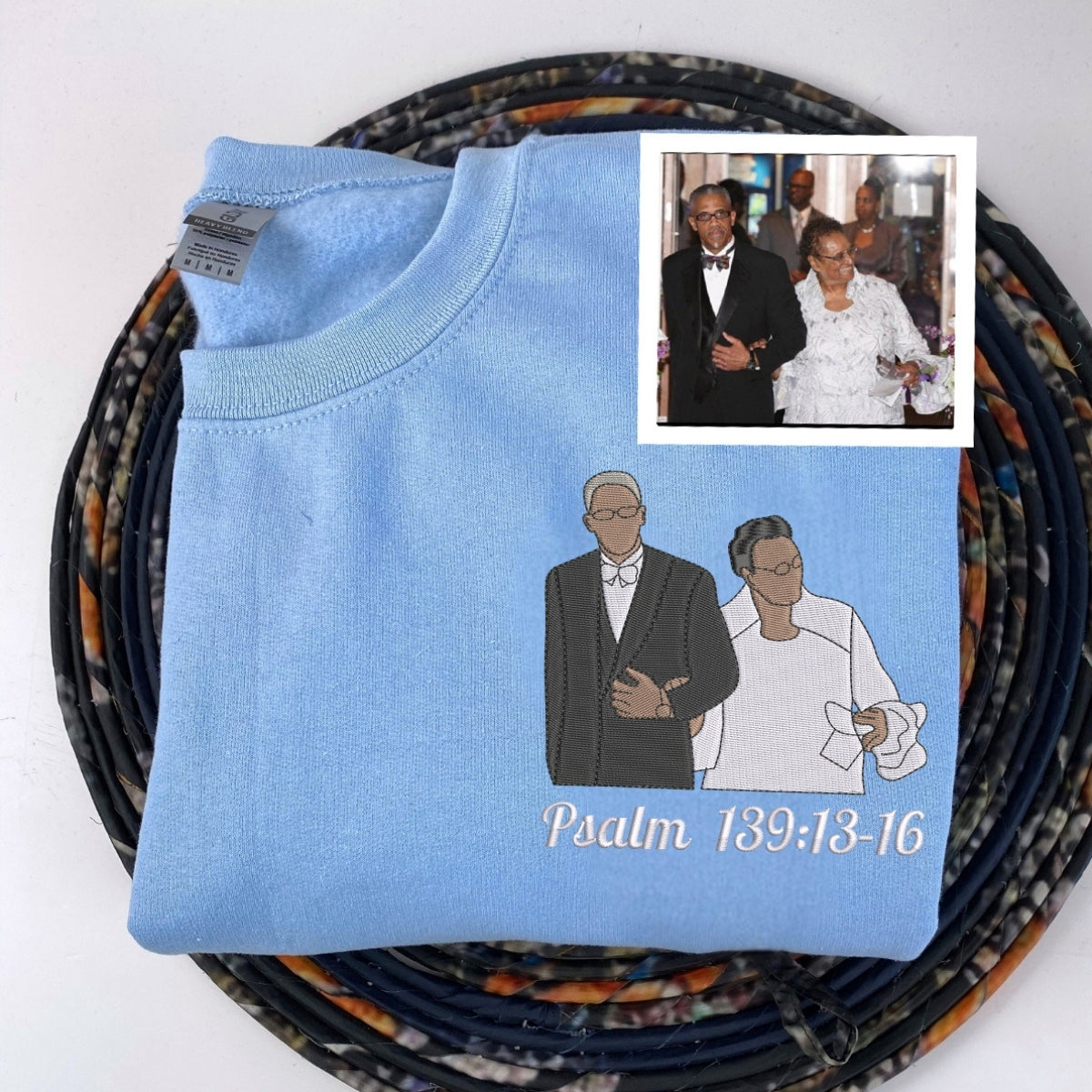 Grandma Custom Embroidered Hoodie - Family Portrait Sweatshirt - Personalized Grandmother Gift