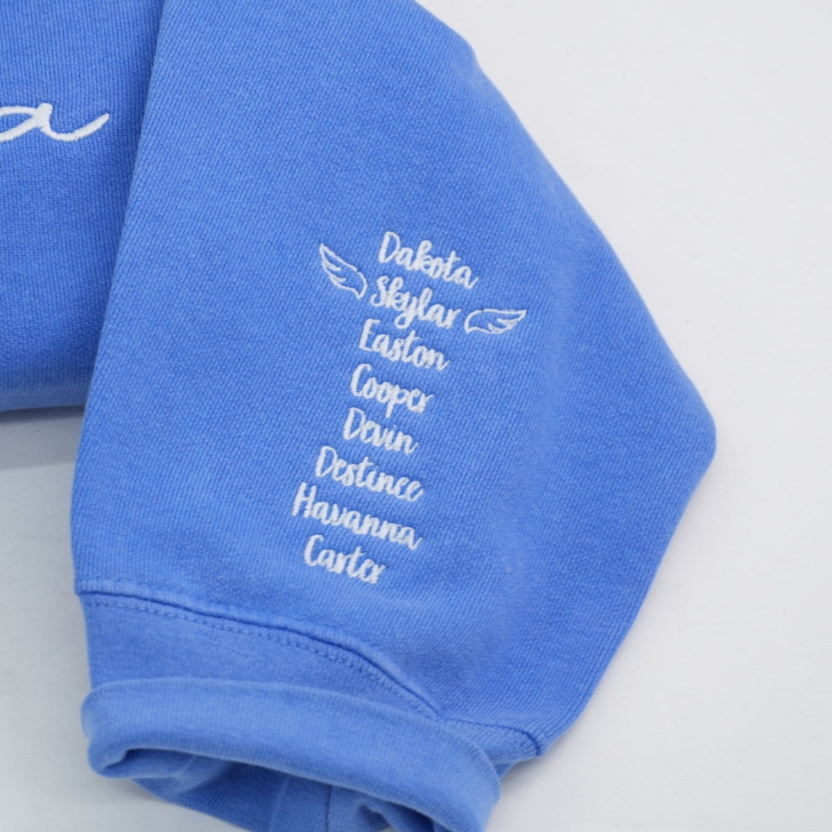 Grandchildren Names Custom Embroidered Hoodie - Personalized Grandma Gift