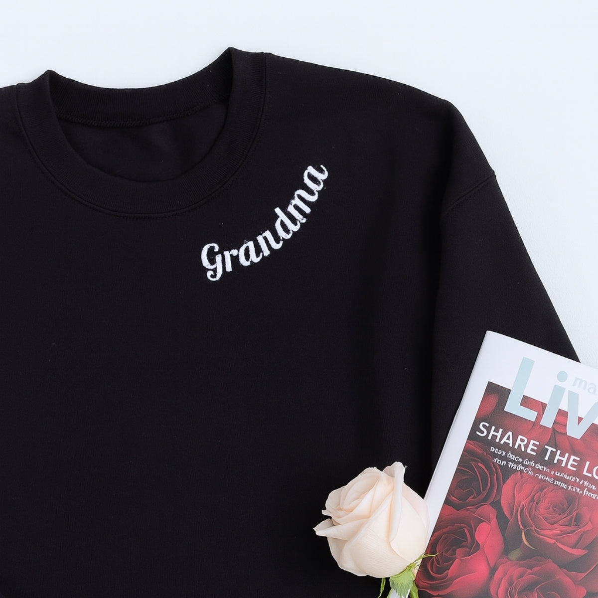 Grandma Custom Sweaters - Personalised Grandchildren Names Embroidered - Perfect Mother's Day Gift