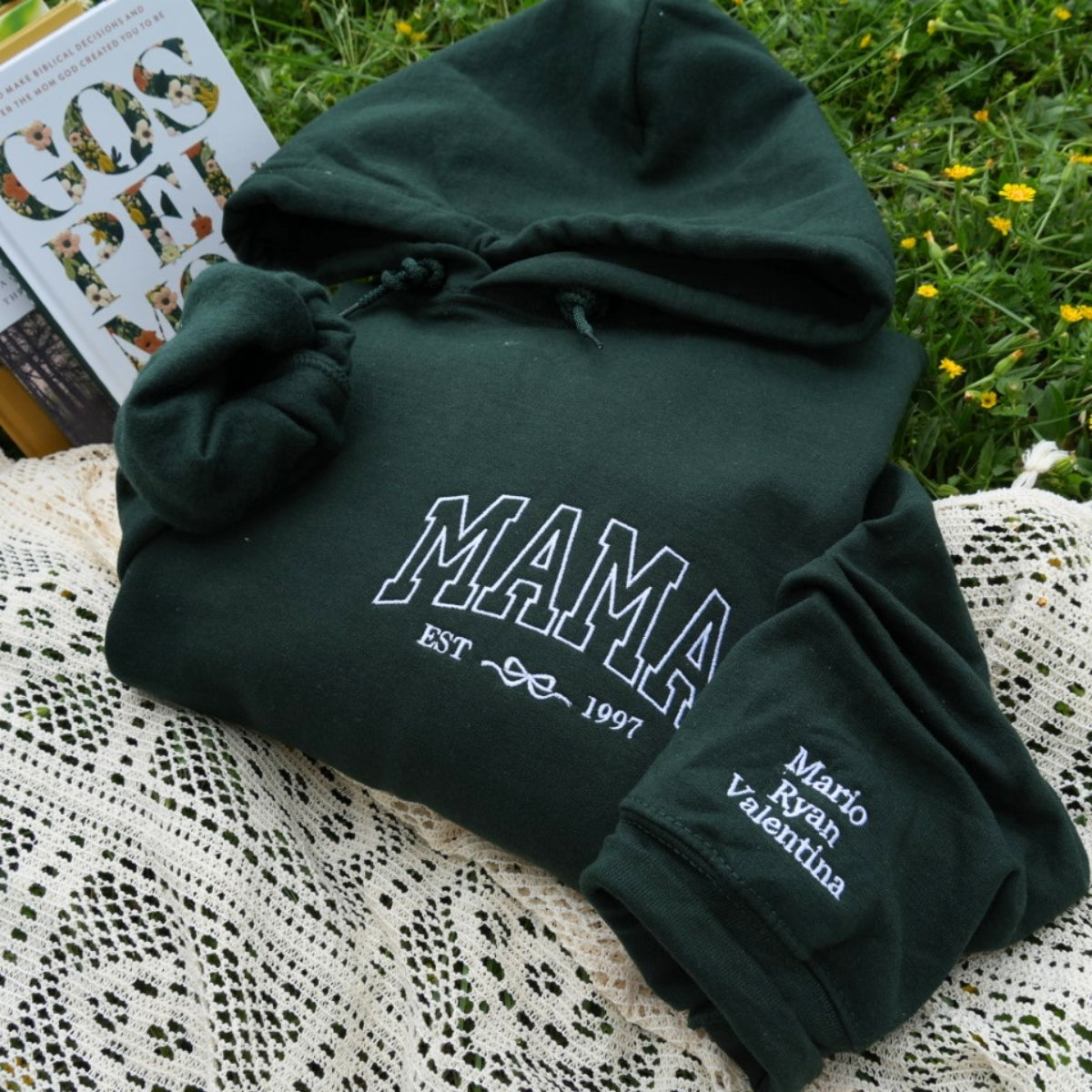 Personalized Embroidered Sweatshirt - Custom Grandpa Hoodie - Father's Day Gift EST Year