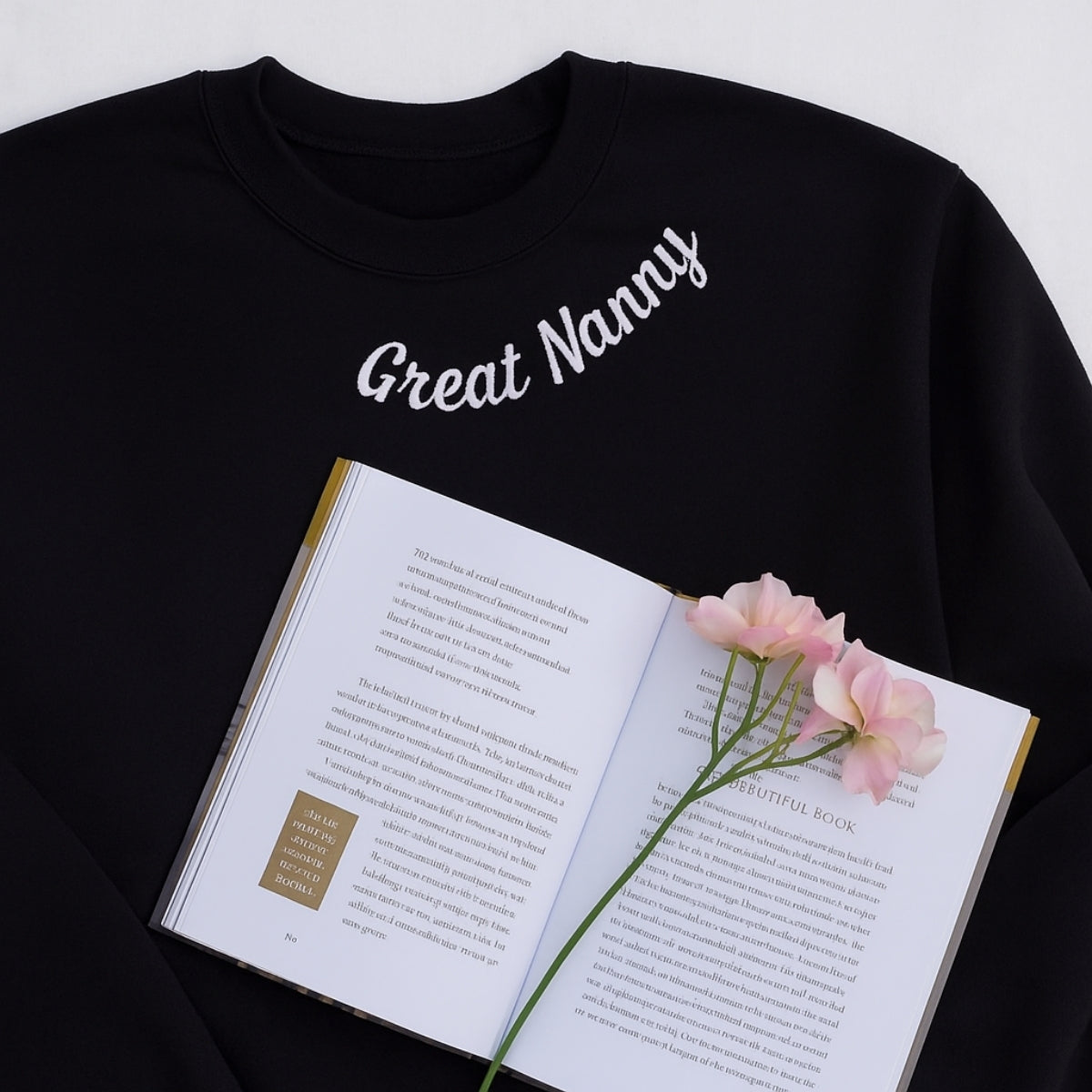 Grandma Embroidered Hoodie - Custom Great Nanny Sweatshirt - Perfect Grandparent Gift