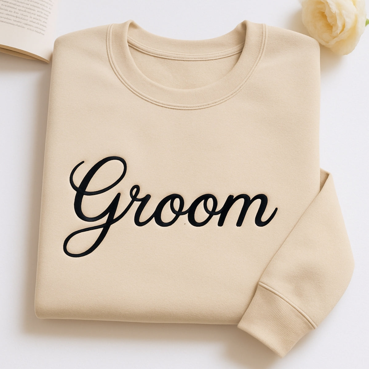 Groom Custom Embroidered Sweatshirt - Personalized Wedding Apparel - Bachelor Party Gift