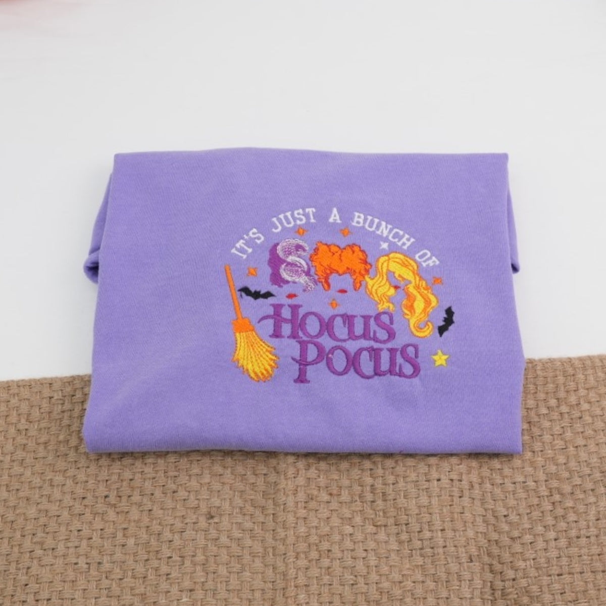 Halloween Witch Sisters Custom Embroidered T-Shirt - Personalized Cropped Tee - Spooky Gift