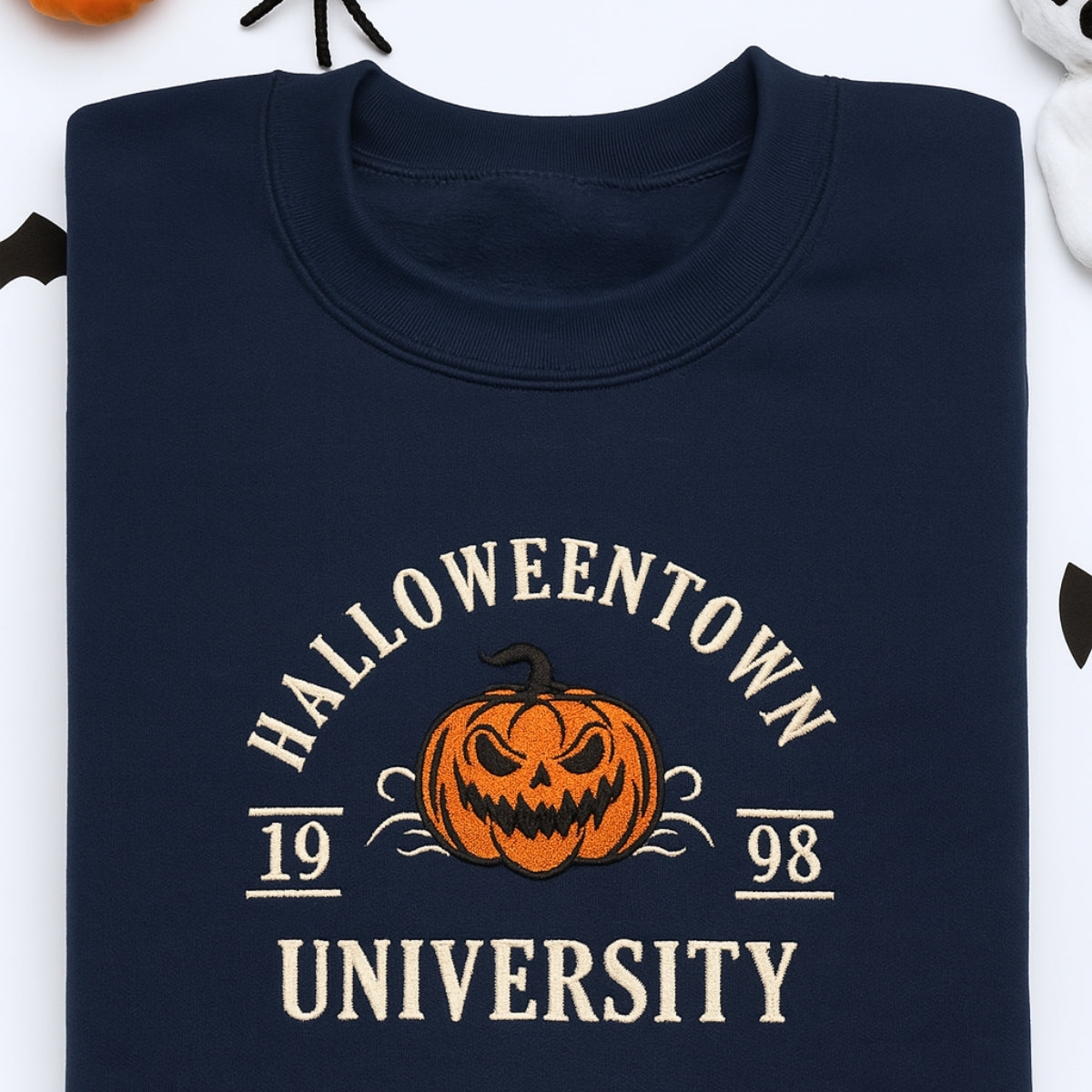 Halloweentown University Custom Embroidered Sweatshirt - Halloween College Style - Spooky Gift