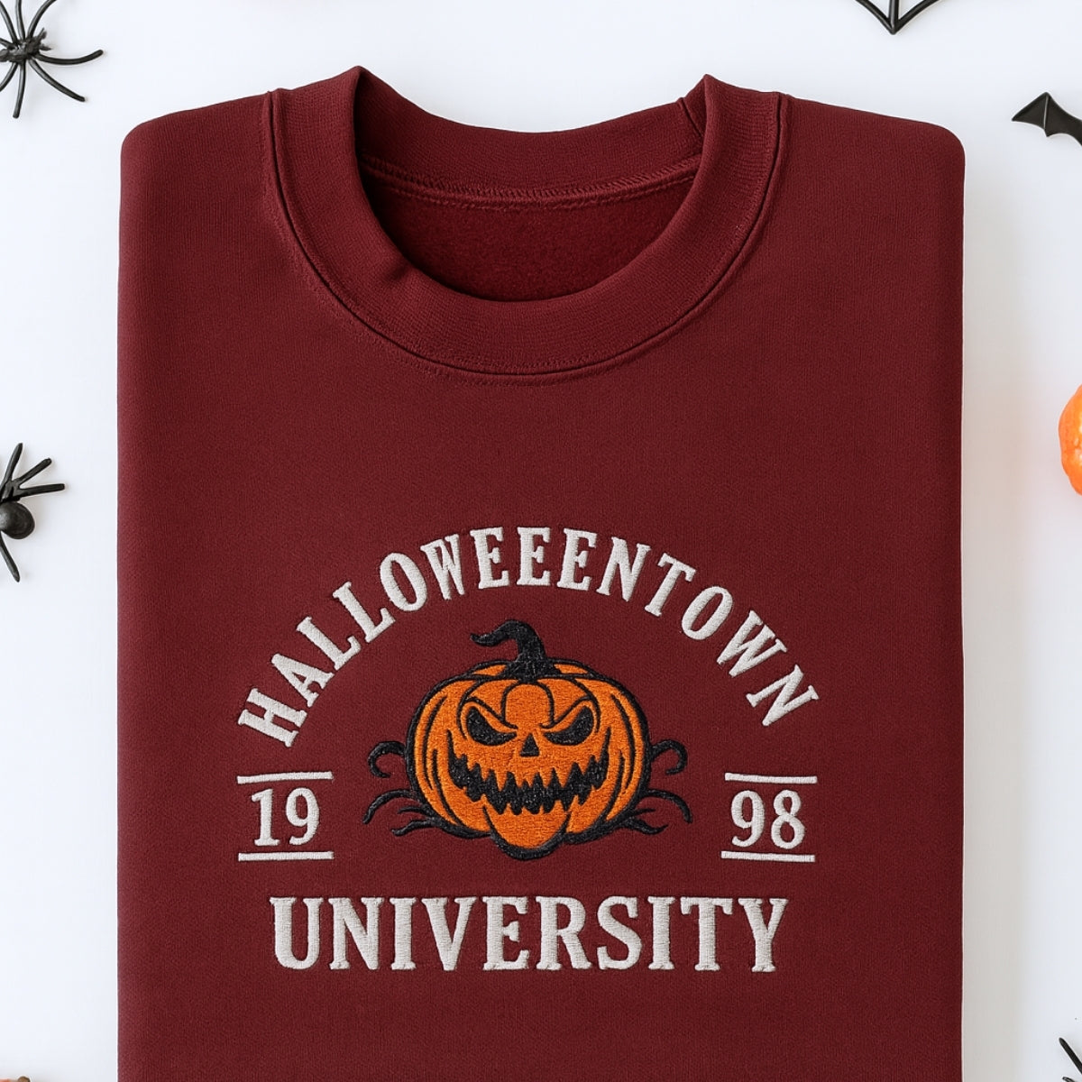 Halloweentown University Custom Embroidered Sweatshirt - Halloween College Style - Spooky Gift