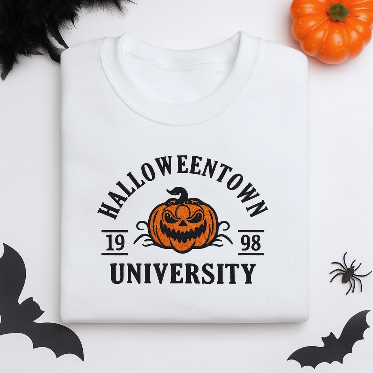 Halloweentown University Custom Embroidered Sweatshirt - Halloween College Style - Spooky Gift