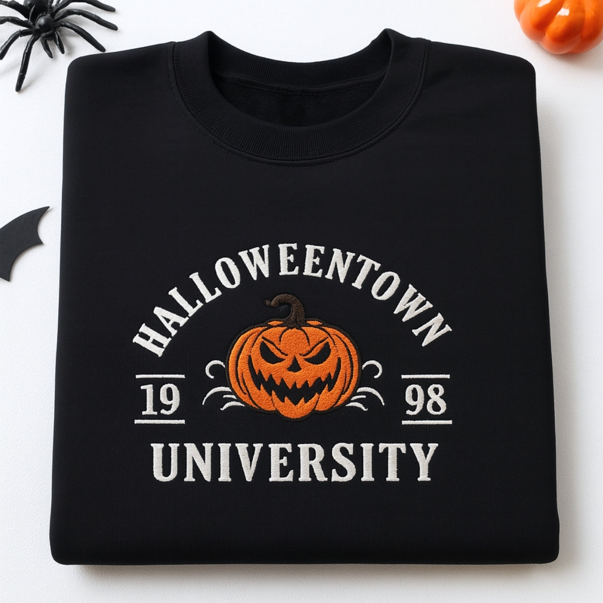 Halloweentown University Custom Embroidered Sweatshirt - Halloween College Style - Spooky Gift