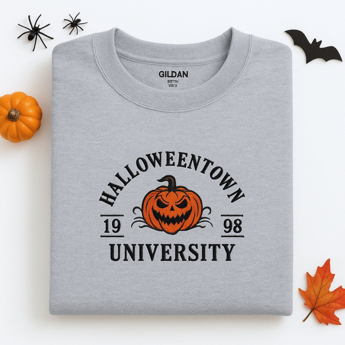 Halloweentown University Custom Embroidered Sweatshirt - Halloween College Style - Spooky Gift