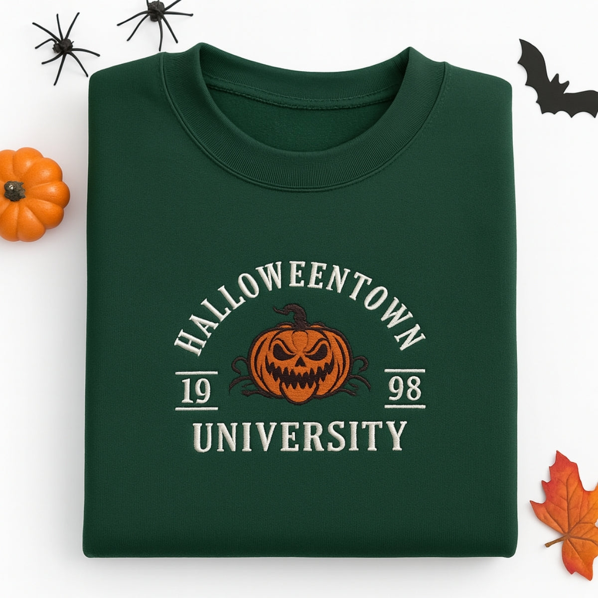 Halloweentown University Custom Embroidered Sweatshirt - Halloween College Style - Spooky Gift