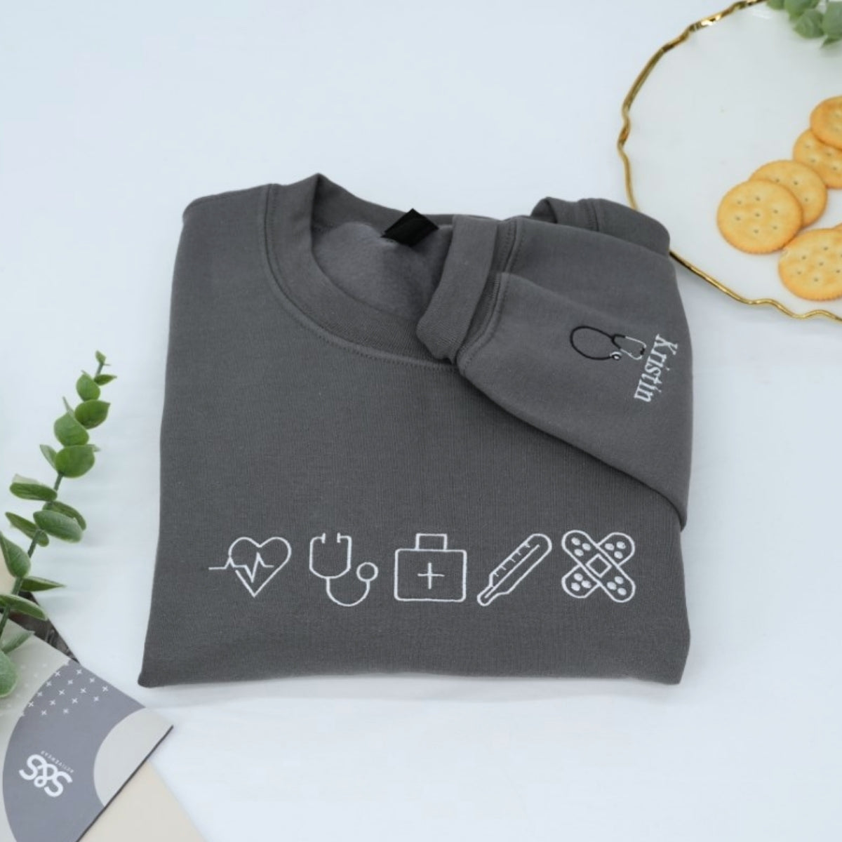 Healthcare Worker Custom Embroidered Sweatshirt - Medical Professional - Nurse Doctor Gift