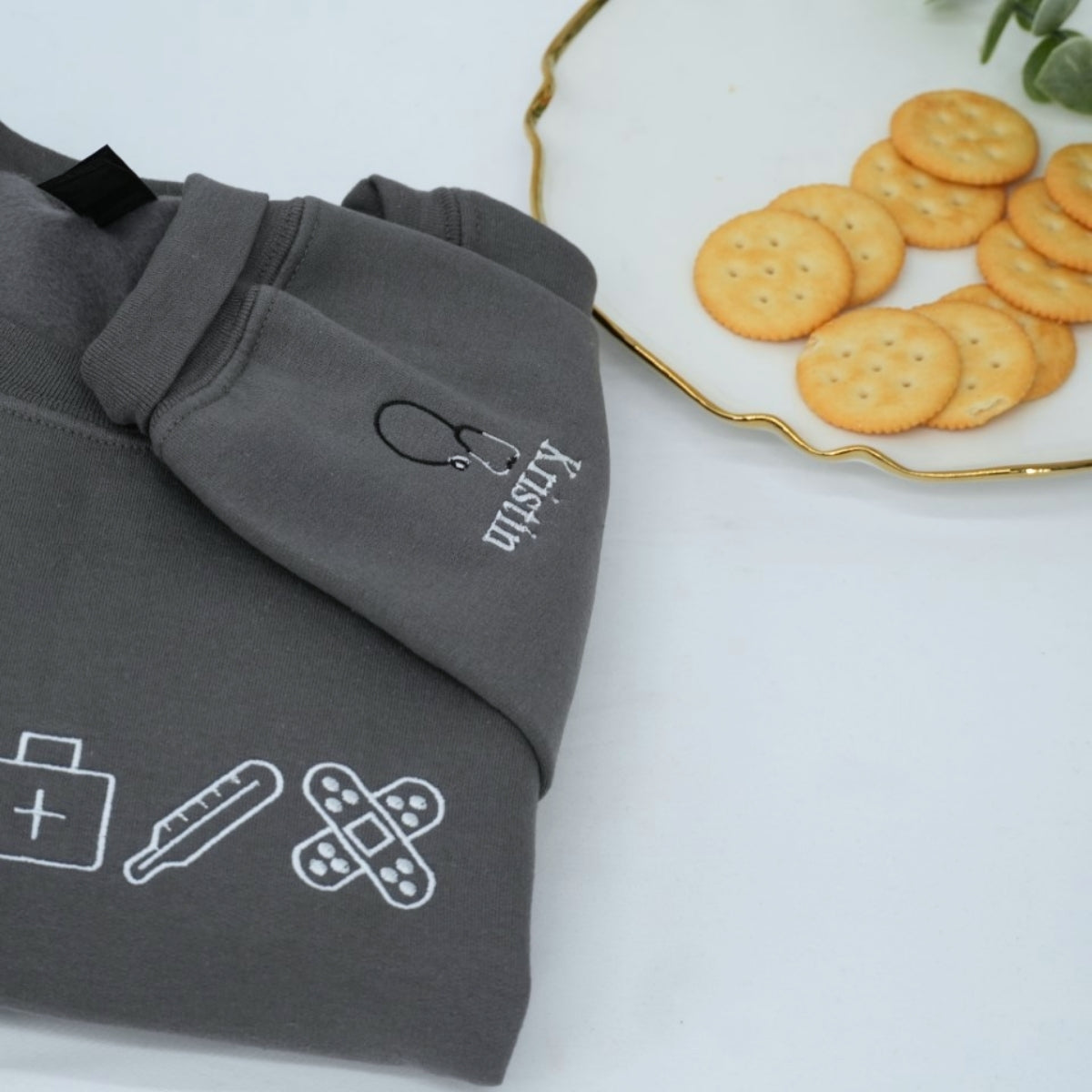 Healthcare Worker Custom Embroidered Sweatshirt - Medical Professional - Nurse Doctor Gift