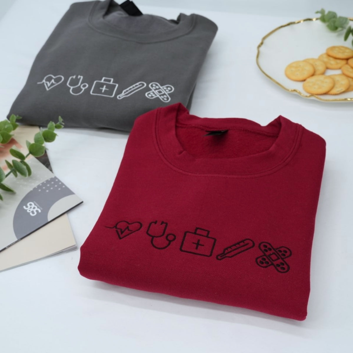 Healthcare Worker Custom Embroidered Sweatshirt - Medical Professional - Nurse Doctor Gift
