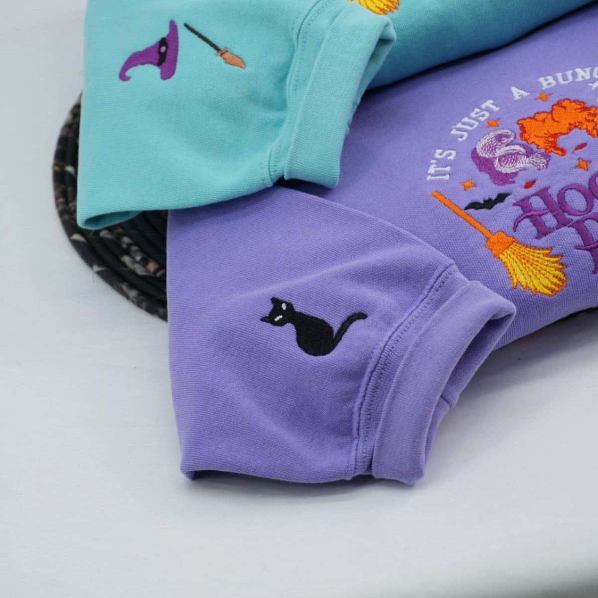 Hocus Pocus Custom Embroidered Hoodie - Magic Sisters Halloween Sweatshirt - Spooky Movie Gift