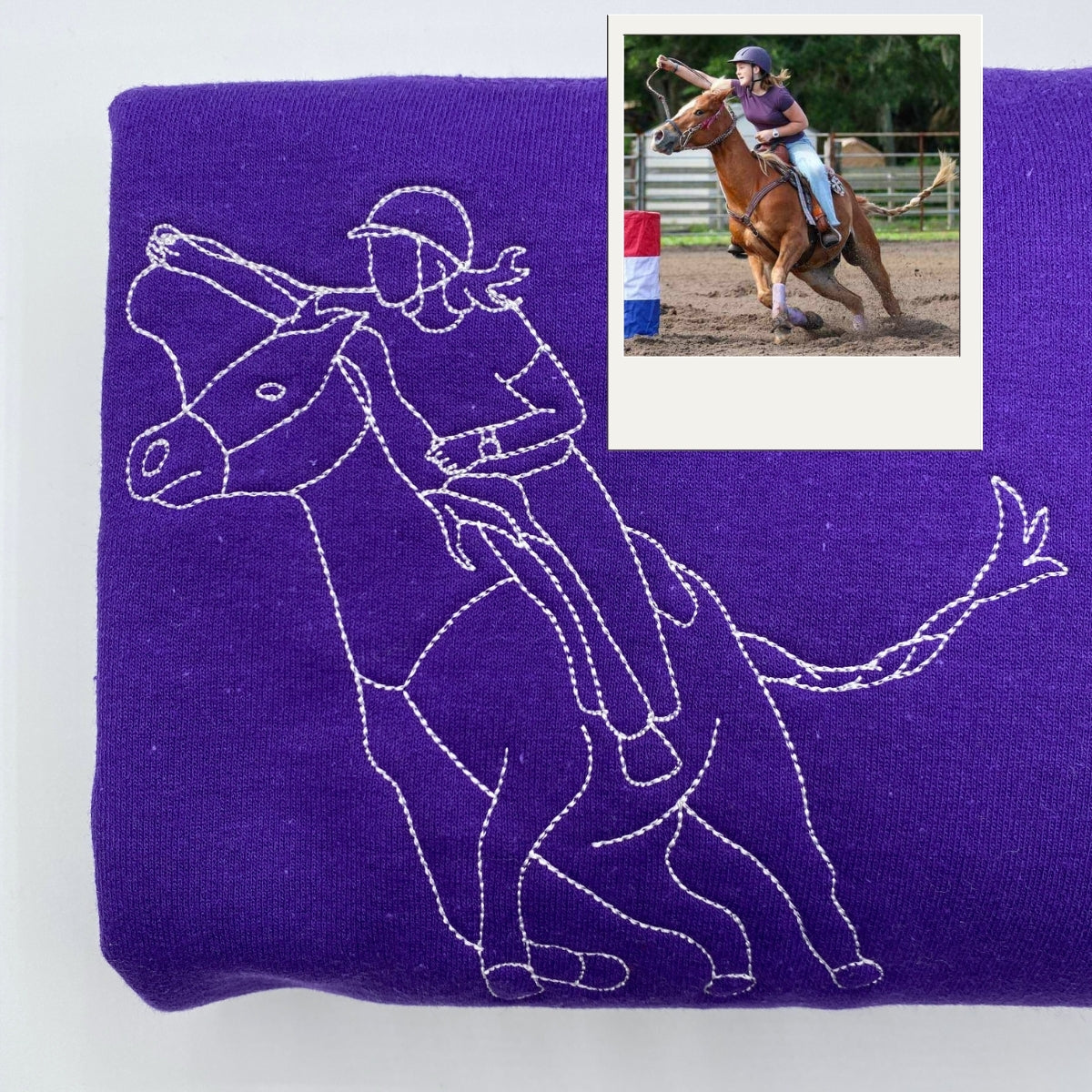 Horse Lover Custom Embroidered Hoodie - Equestrian Sweatshirt - Personalized Horse Rider Gift