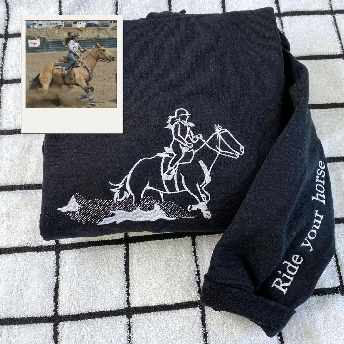 Horse Lover Custom Embroidered Hoodie - Equestrian Sweatshirt - Perfect Horse Rider Gift