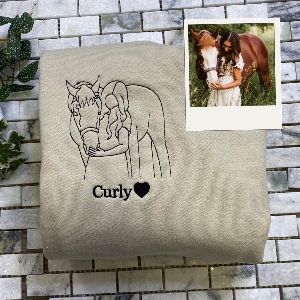 Horse Lover Custom Hoodies - Equestrian Embroidered Sweatshirts - Custom Horse Rider Art Gift