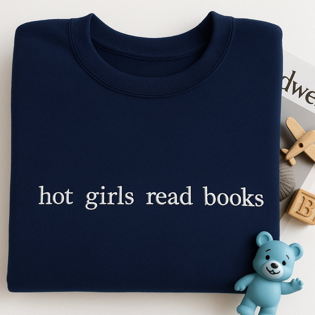 Hot Girls Read Books Custom Embroidered Hoodie - Empowered Book Lover Sweatshirt - Reading Gift 2