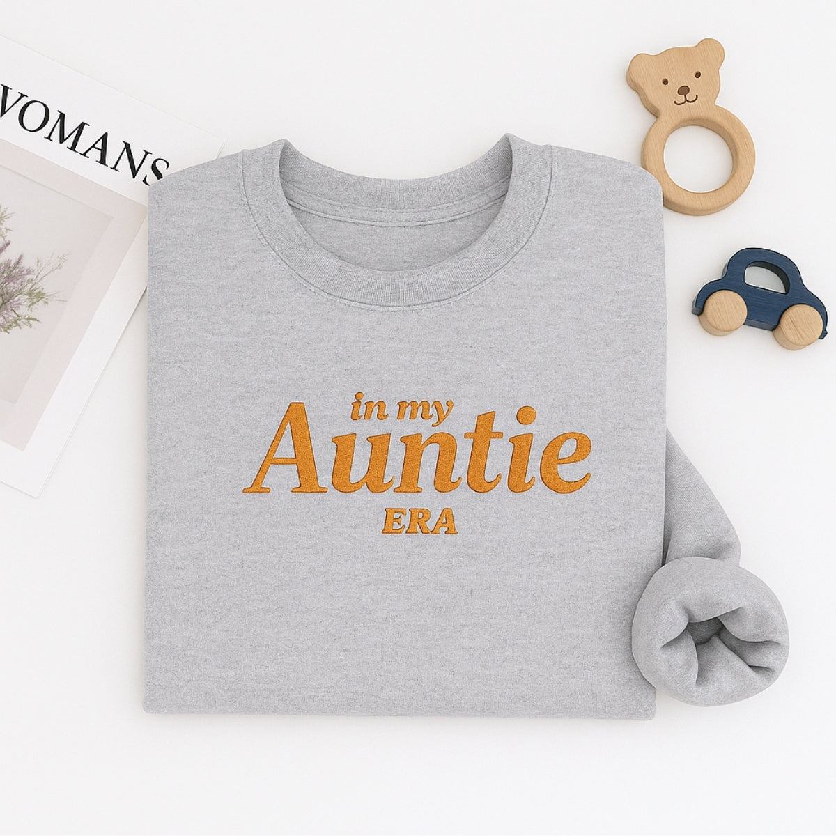 In My Auntie Era Custom Embroidered Sweatshirt - Bold Statement Hoodie - Proud Aunt Gift