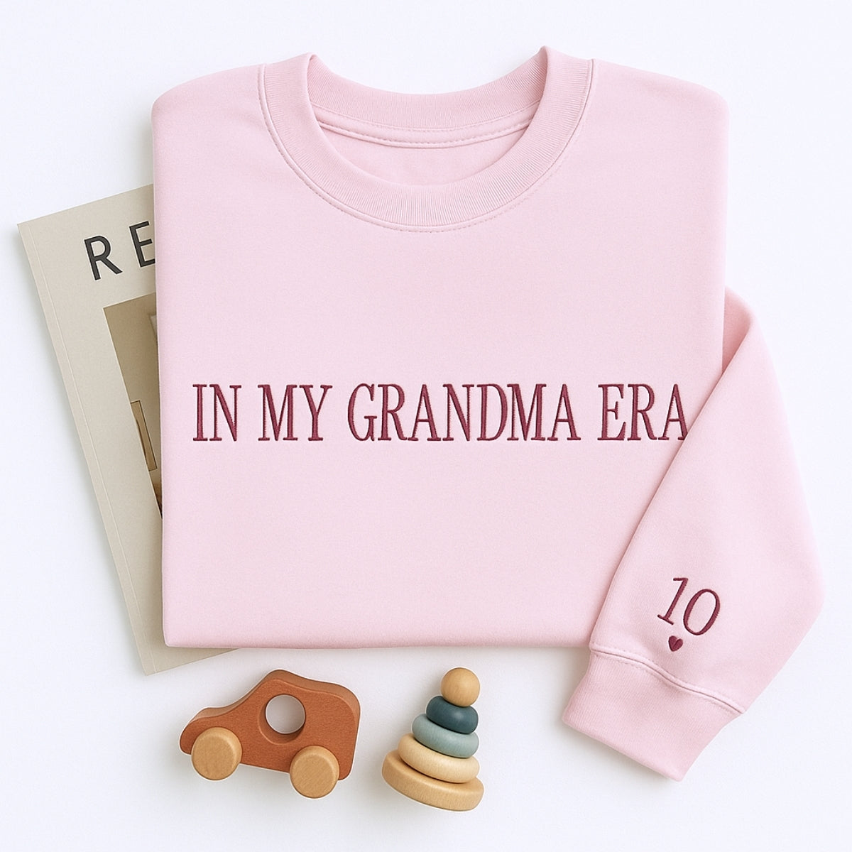 In My Grandma Era Custom Embroidered Sweatshirt - Lifestyle Trend Hoodie - Cozy Grandma Gift
