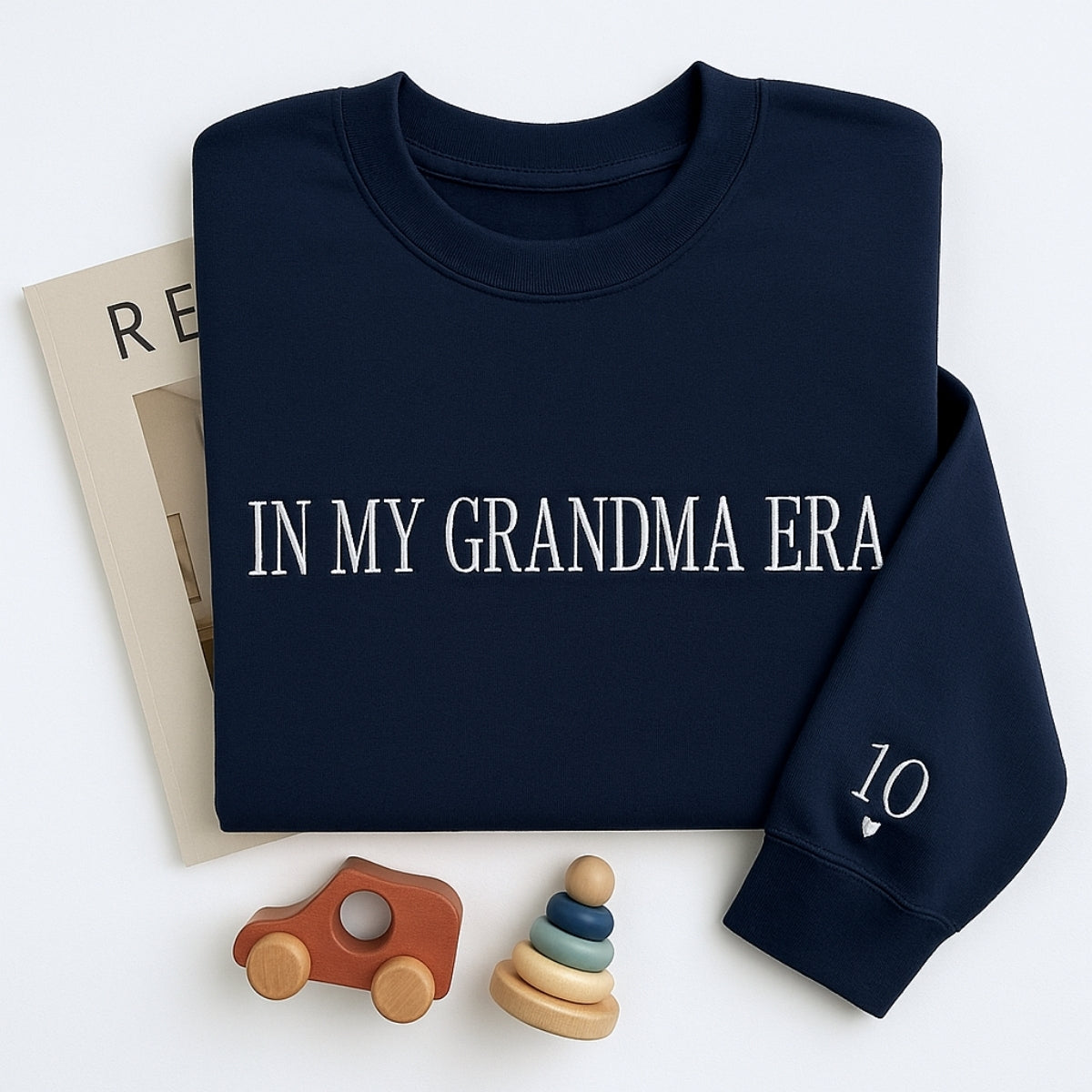 In My Grandma Era Custom Embroidered Sweatshirt - Lifestyle Trend Hoodie - Cozy Grandma Gift