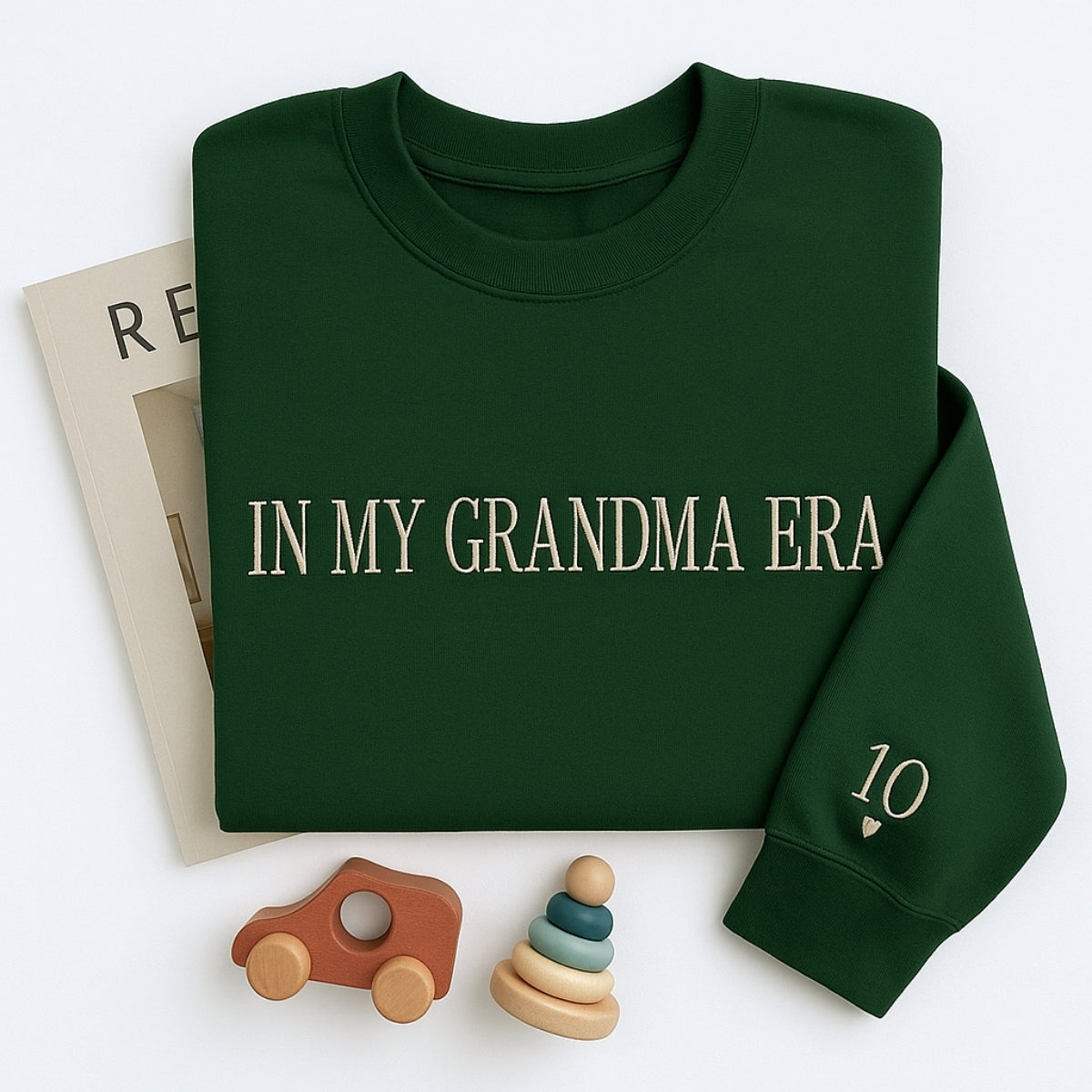 In My Grandma Era Custom Embroidered Sweatshirt - Lifestyle Trend Hoodie - Cozy Grandma Gift