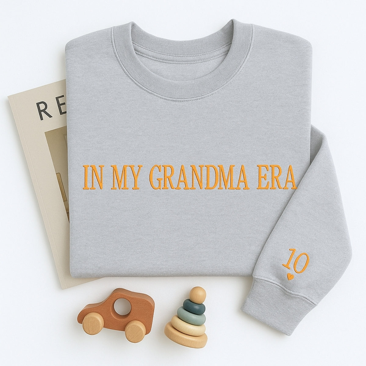 In My Grandma Era Custom Embroidered Sweatshirt - Lifestyle Trend Hoodie - Cozy Grandma Gift