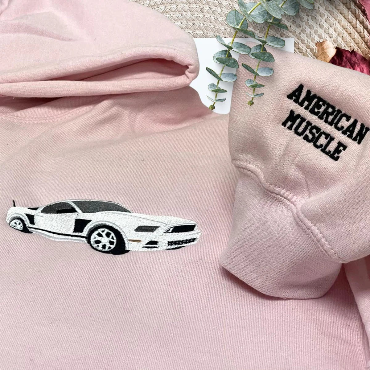 Like Father Like Son Custom Embroidered Hoodie - Car Sweatshirt - Personalized Father's Day Gift