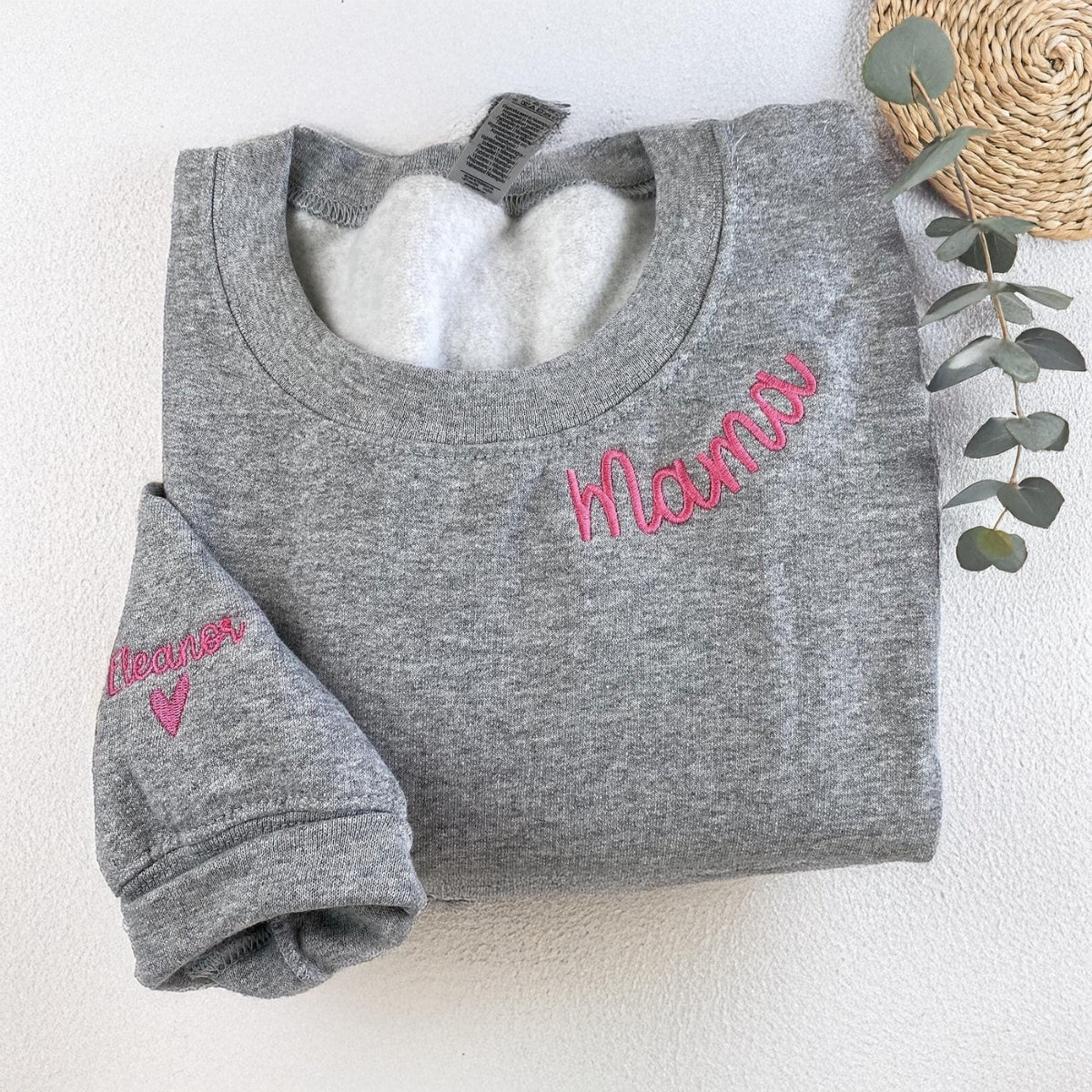 Mama Name Custom Embroidered Hoodie - Personalized Mom Sweatshirt - Mother's Day Gift