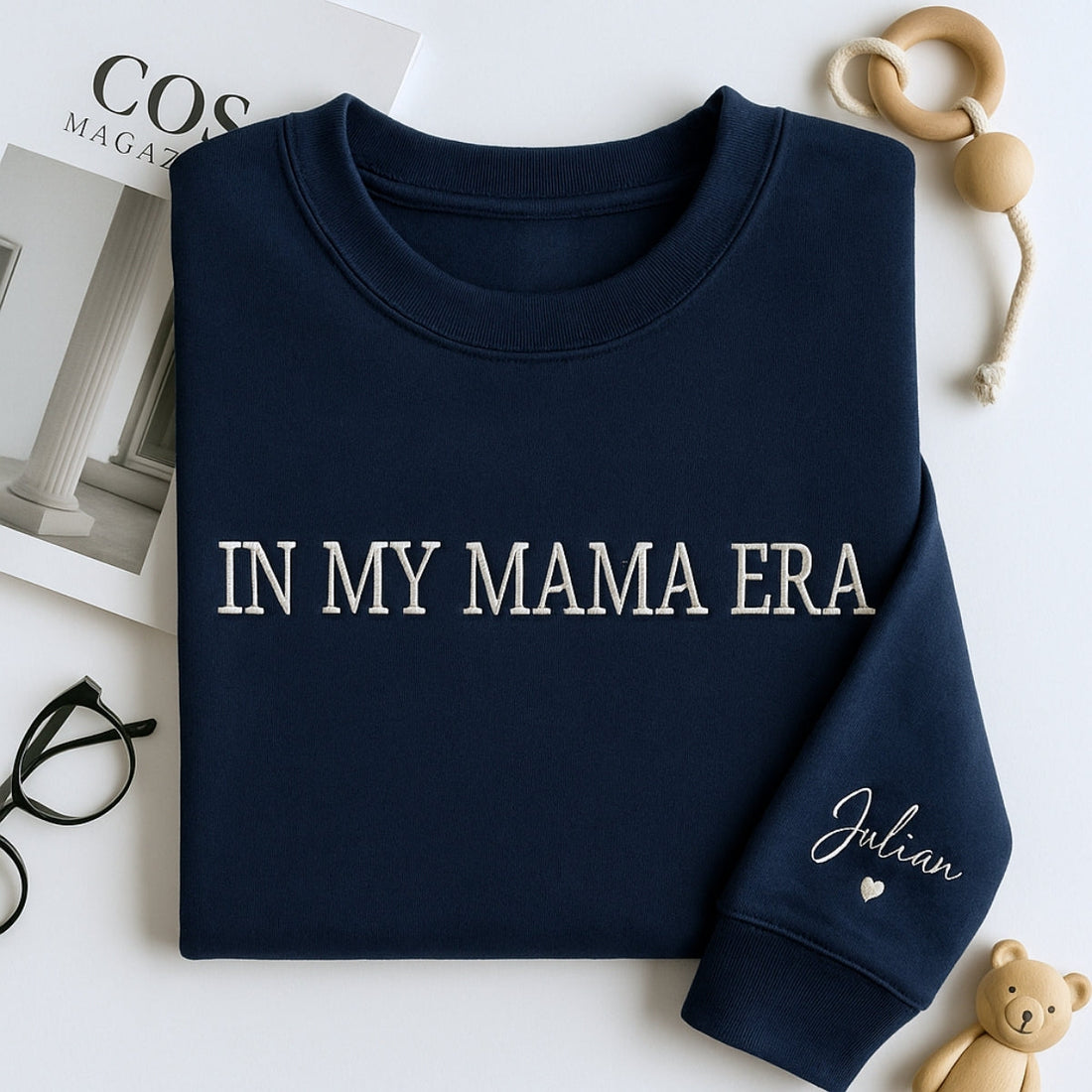 Mama Era Custom Sweatshirt - In My Mama Era Personalised Name Embroidered - Mother's Day Gift