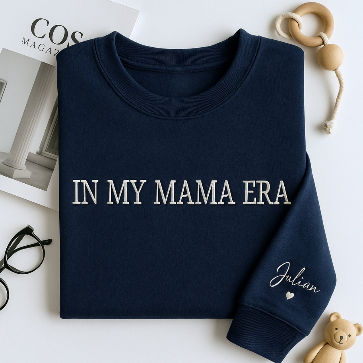 Mama Era Custom Sweatshirt - In My Mama Era Personalised Name Embroidered - Mother's Day Gift