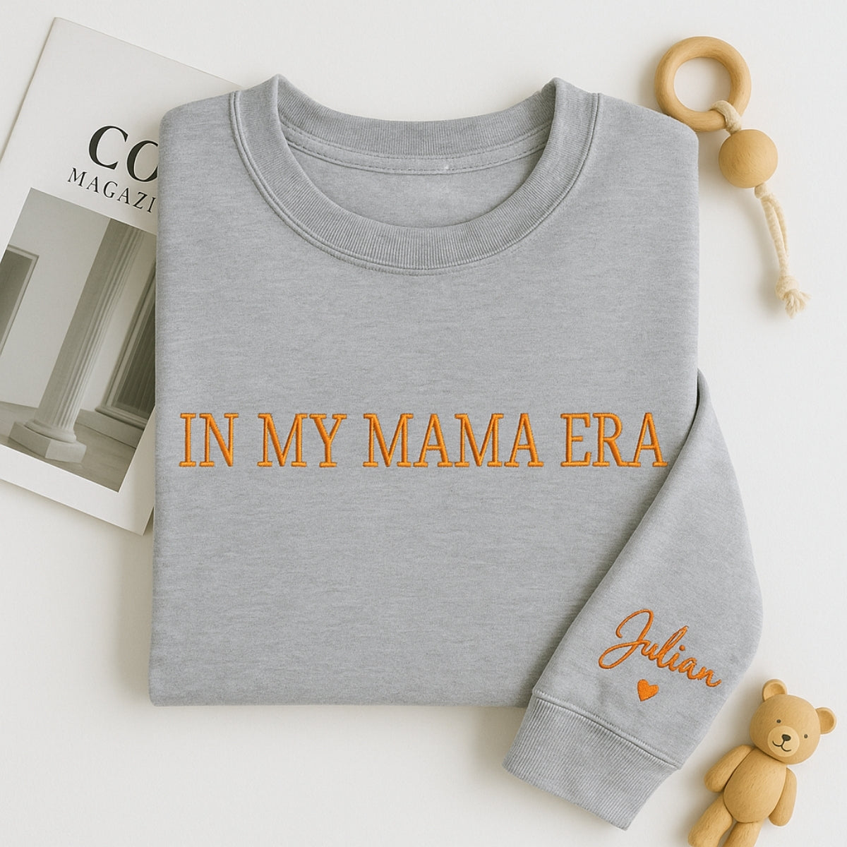 Mama Era Custom Sweatshirt - In My Mama Era Personalised Name Embroidered - Mother's Day Gift