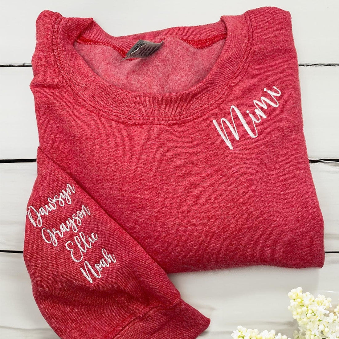 Mimi Classic Custom Embroidered Hoodie - Grandma Sweatshirt - Grandmother Gift