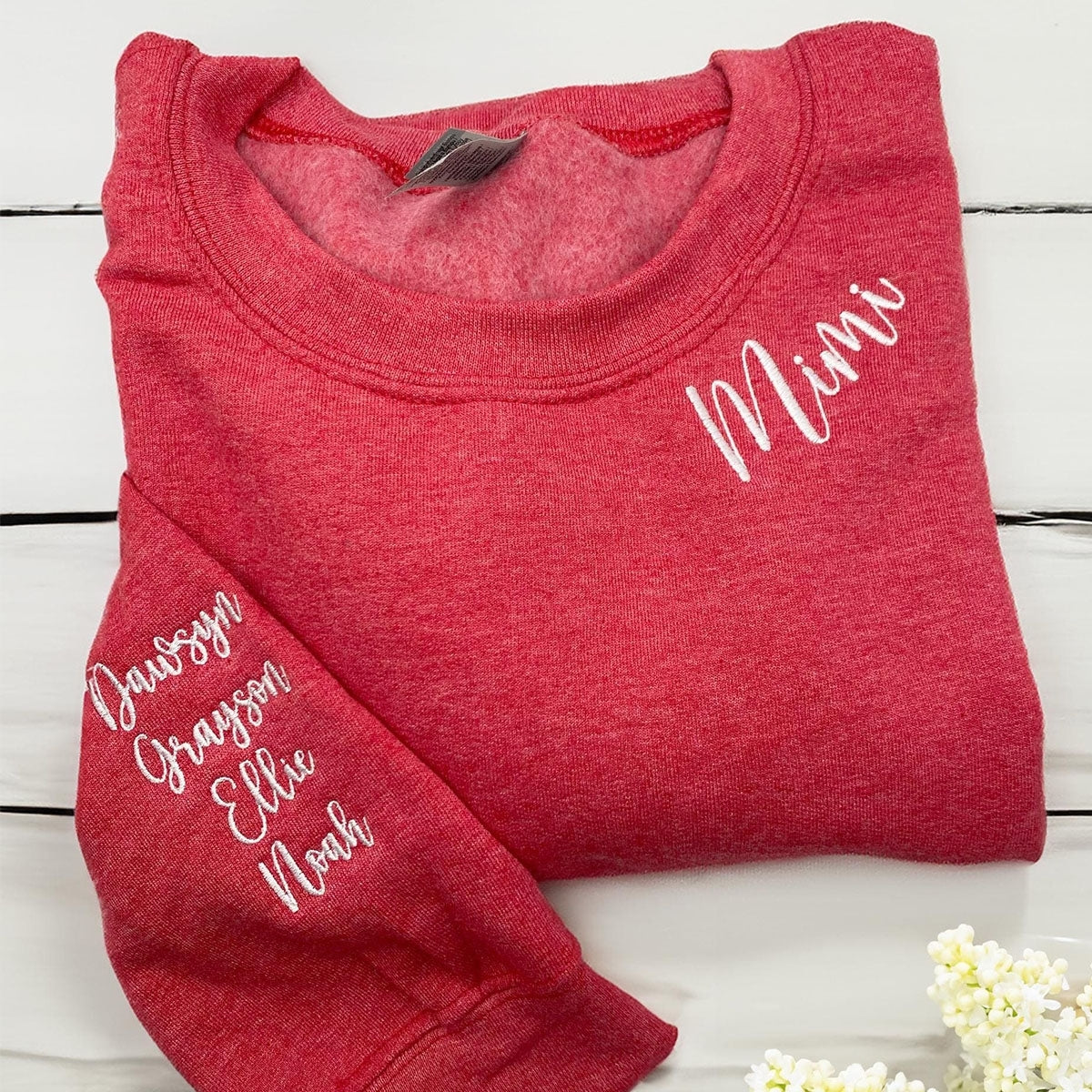 Mimi Classic Custom Embroidered Hoodie - Grandma Sweatshirt - Grandmother Gift