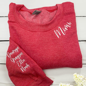 Mimi Classic Custom Embroidered Hoodie - Grandma Sweatshirt - Grandmother Gift