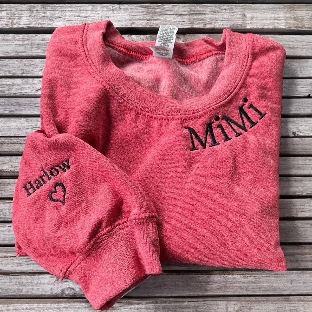 Mimi Classic Custom Embroidered Hoodie - Grandma Sweatshirt - Grandmother Gift