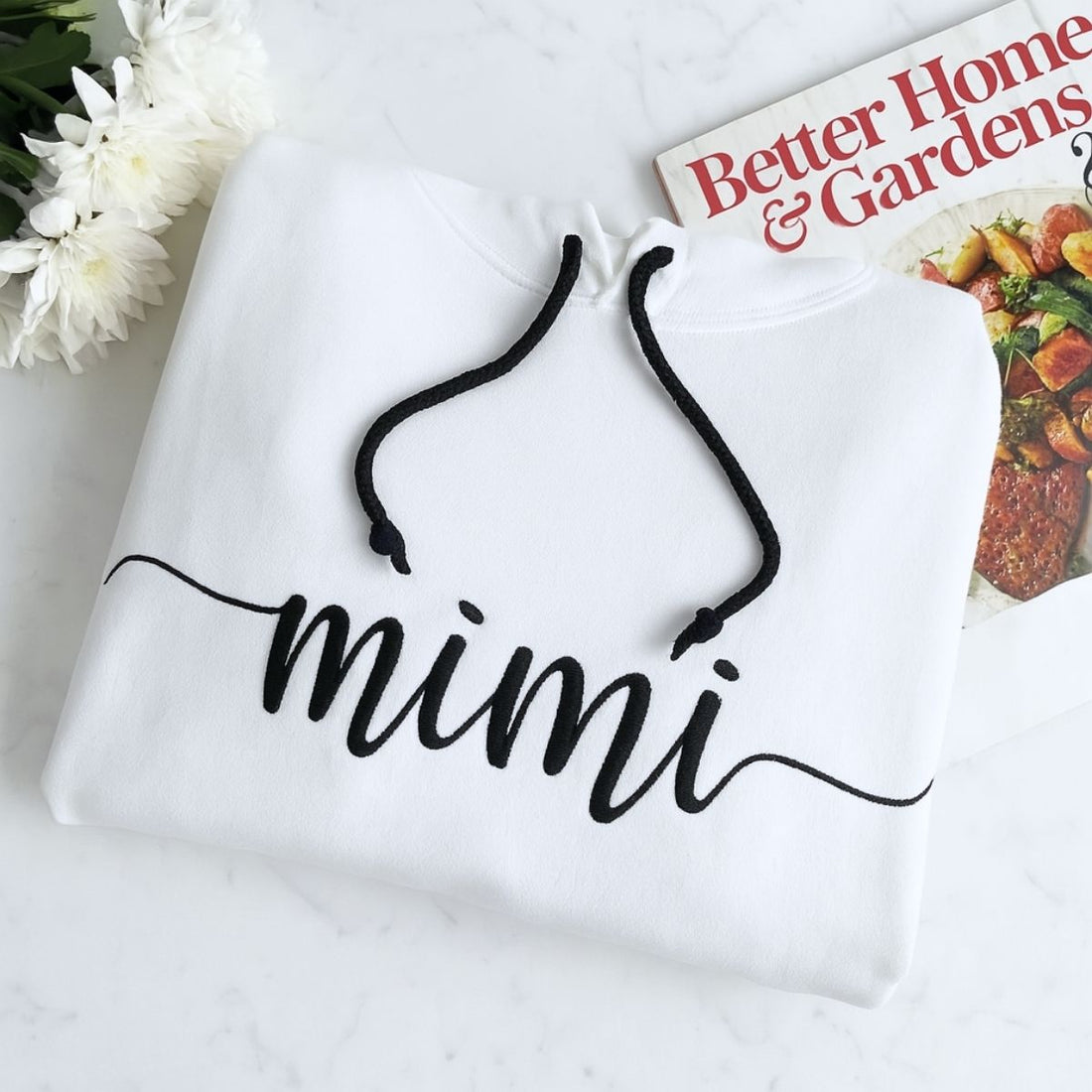 Mimi Custom Embroidered Hoodie - Grandmother Sweatshirt - Mother's Day Grandma Gift
