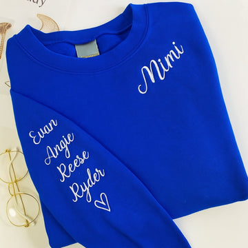 Mimi Custom Embroidered Hoodie - Grandma Sweatshirt - Grandmother Gift