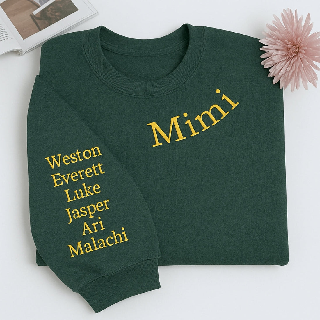 Mimi Custom Embroidered Hoodie - Grandma Sweatshirt - Grandmother Gift