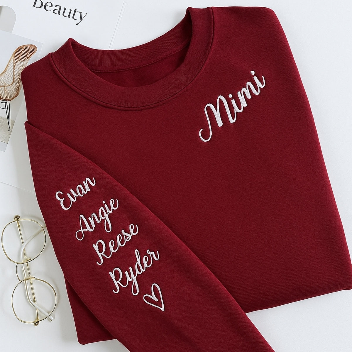 Mimi Custom Embroidered Hoodie - Grandma Sweatshirt - Grandmother Gift