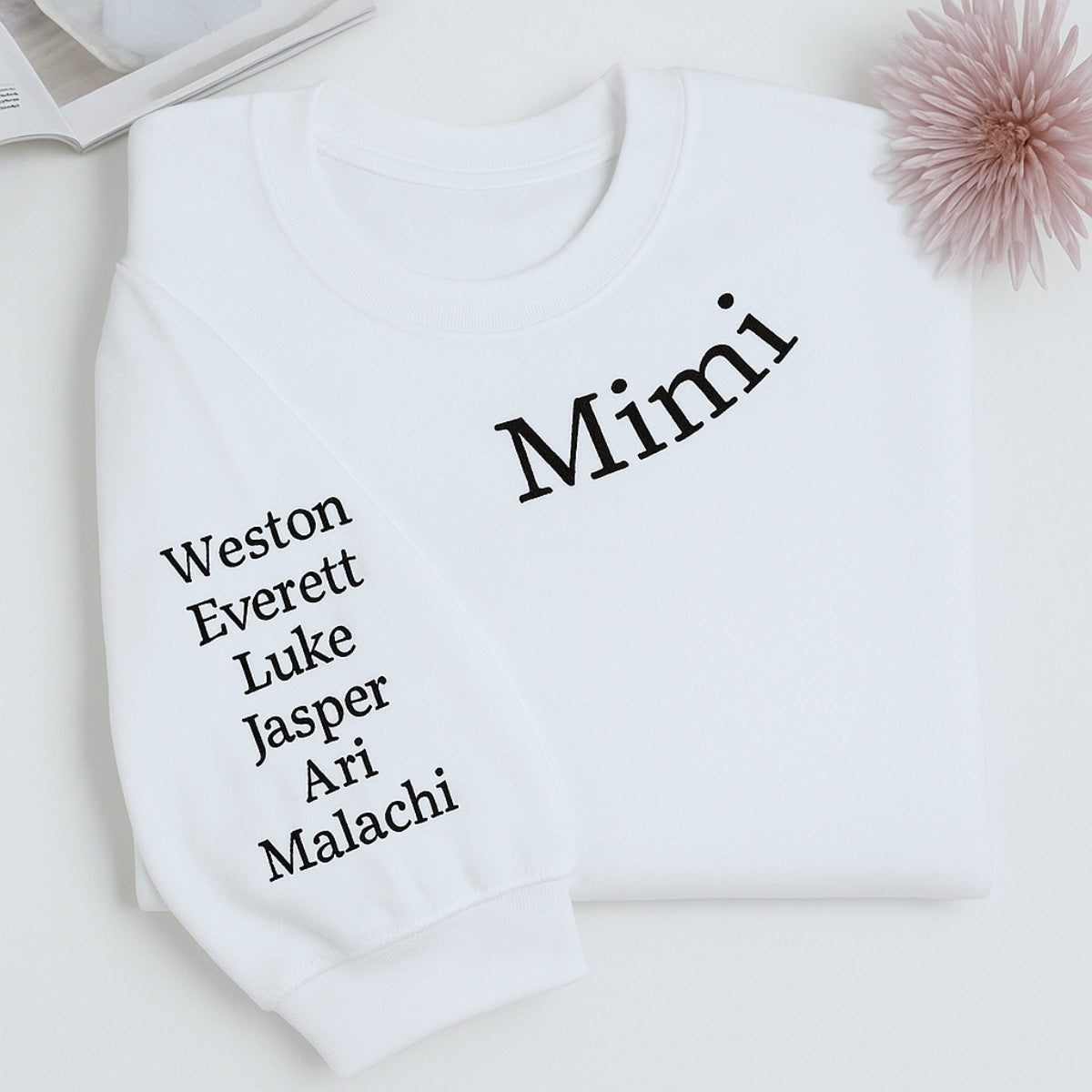 Mimi Custom Embroidered Hoodie - Grandma Sweatshirt - Grandmother Gift