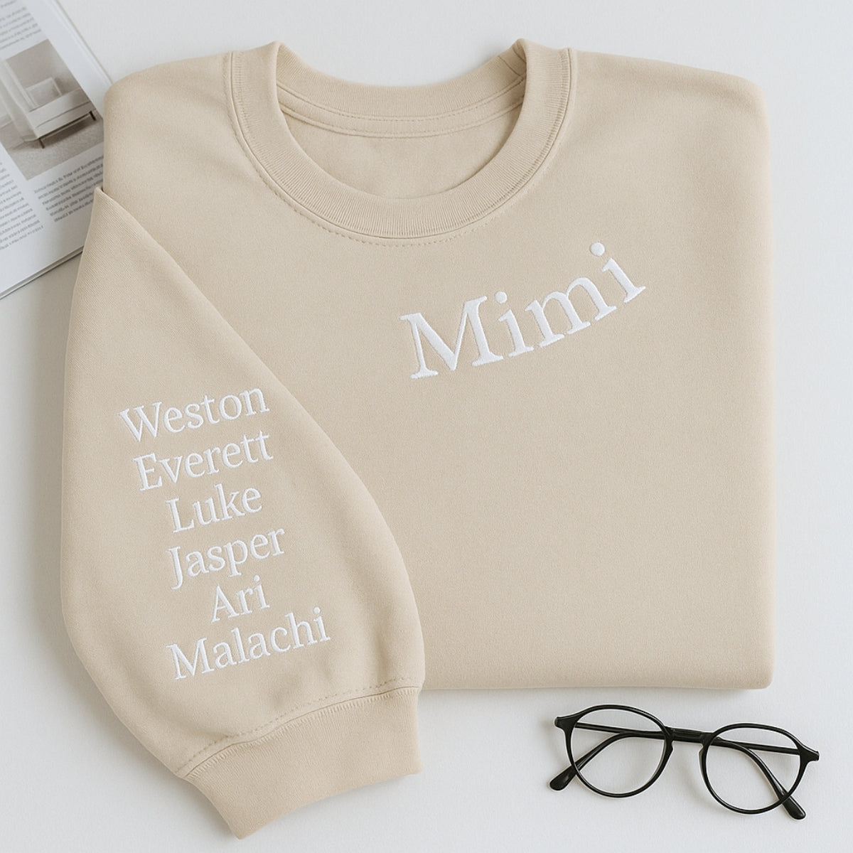 Mimi Custom Embroidered Hoodie - Grandma Sweatshirt - Grandmother Gift