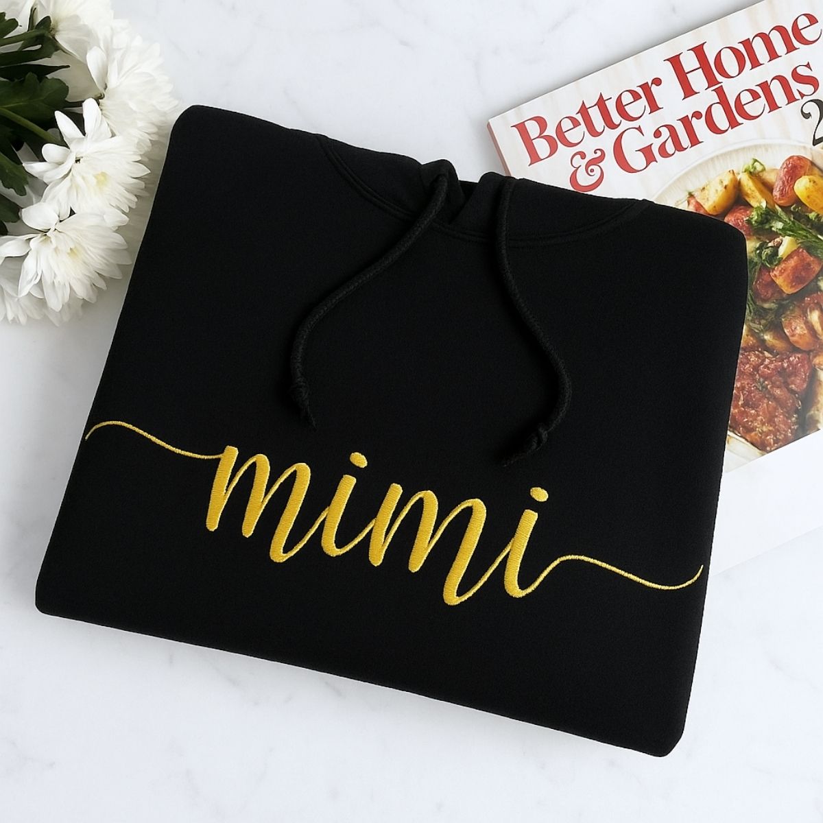 Mimi Custom Hoodie - Grandmother Embroidered Sweatshirt - Perfect Mother's Day Grandma Gift