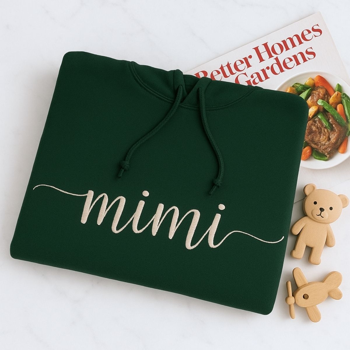 Mimi Custom Hoodie - Grandmother Embroidered Sweatshirt - Perfect Mother's Day Grandma Gift