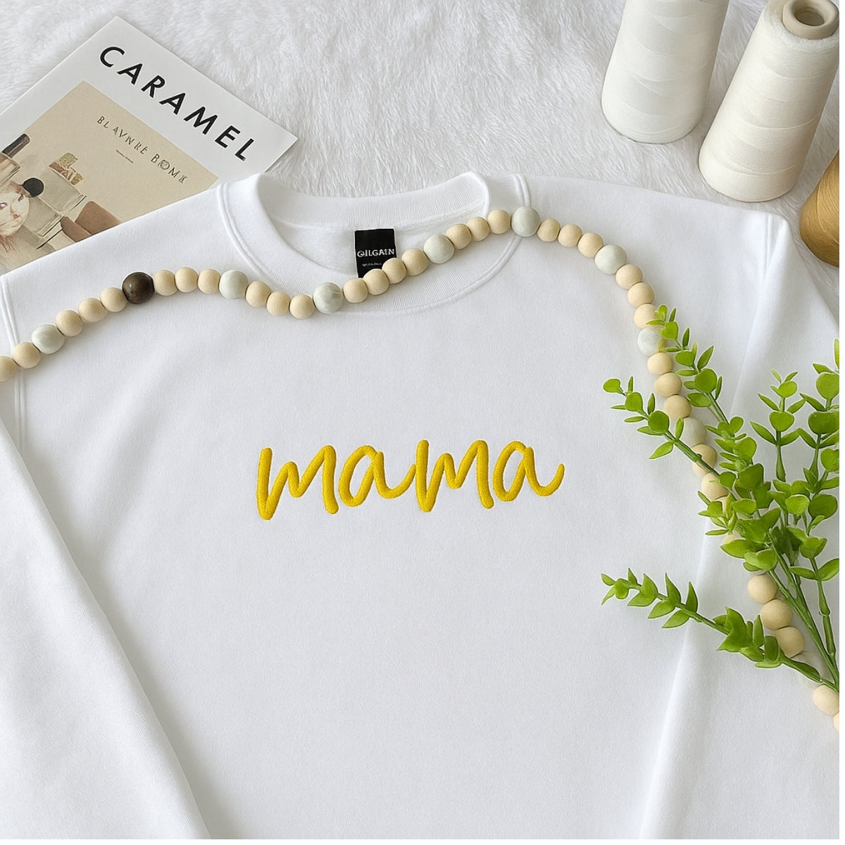Mom Custom Embroidered Sweatshirt - Mama Hoodie - Mother's Day Gift