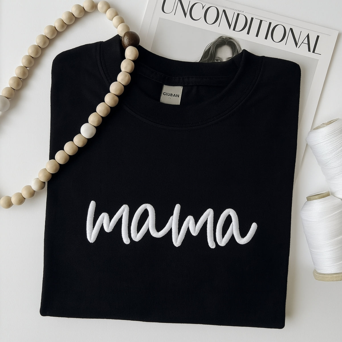 Mom Custom Embroidered Sweatshirt - Mama Hoodie - Mother's Day Gift