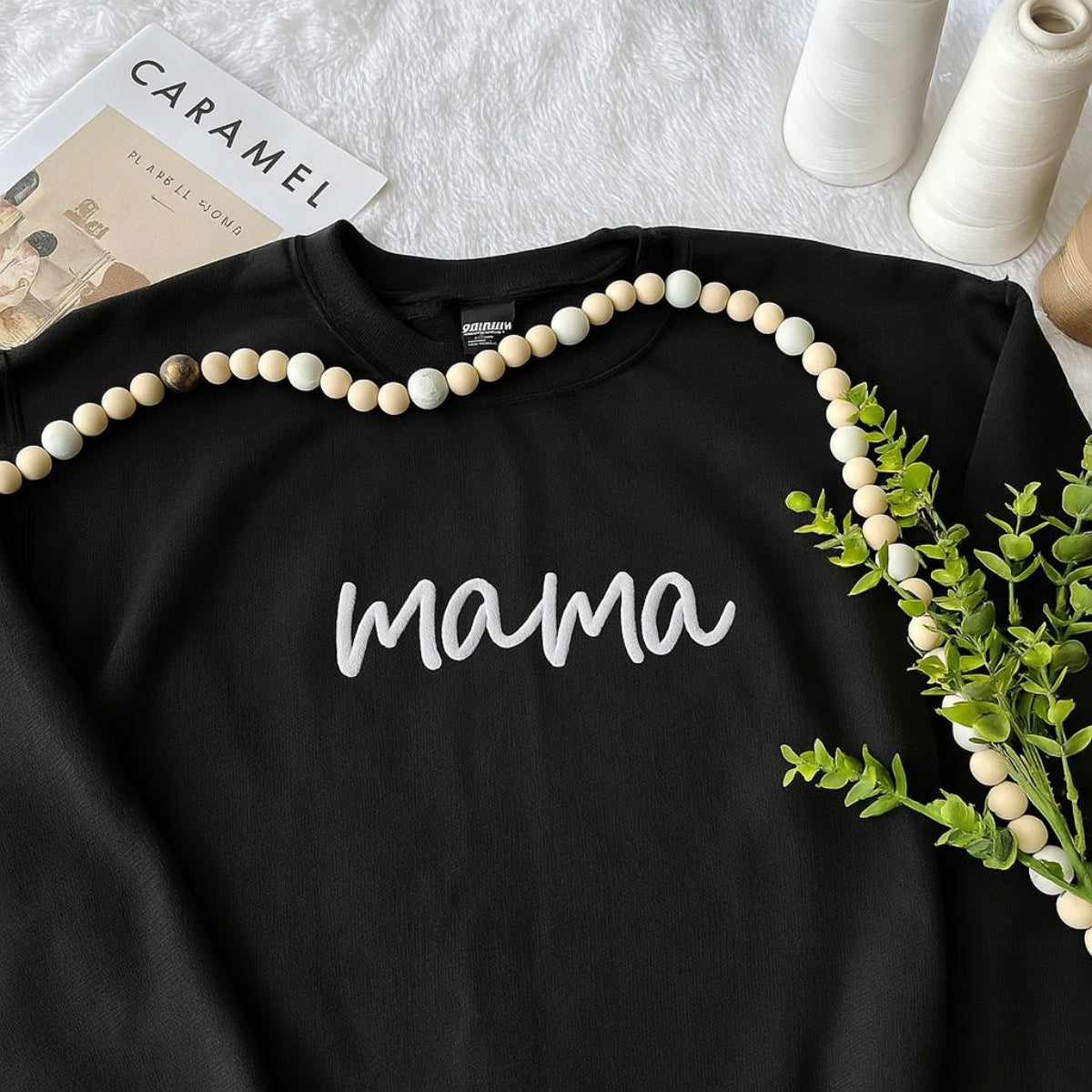 Mom Custom Embroidered Sweatshirt - Mama Hoodie - Mother's Day Gift