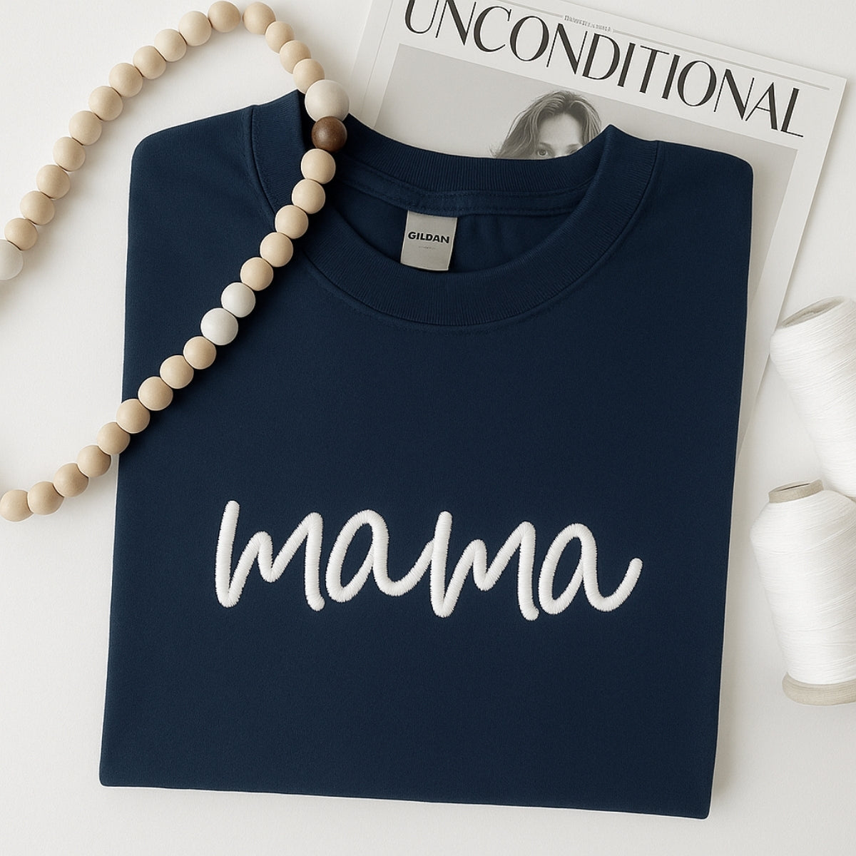 Mom Custom Embroidered Sweatshirt - Mama Hoodie - Mother's Day Gift