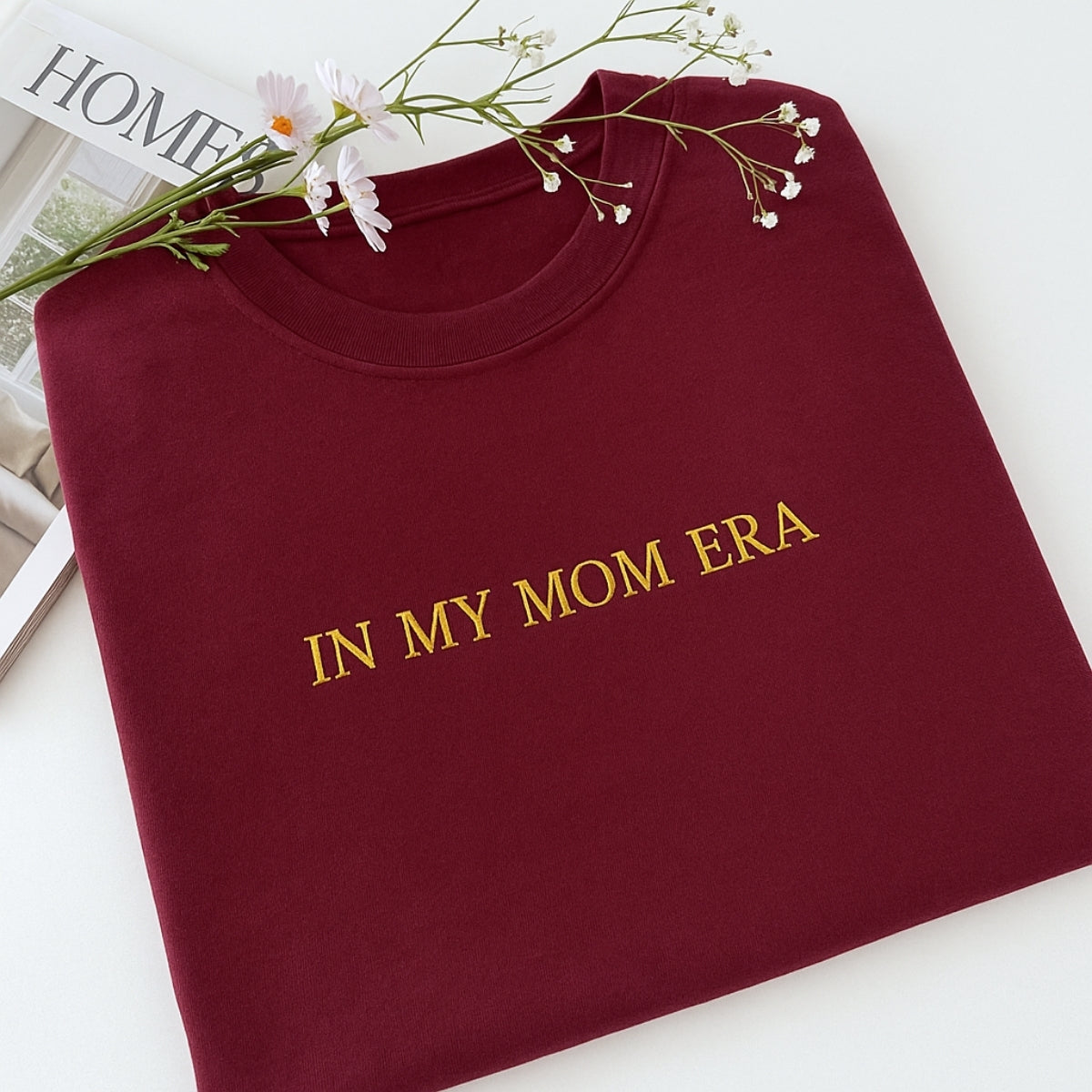 Mom Era Custom Embroidered Sweater - Personalized Mother's Day Gift - Trendy Pullover