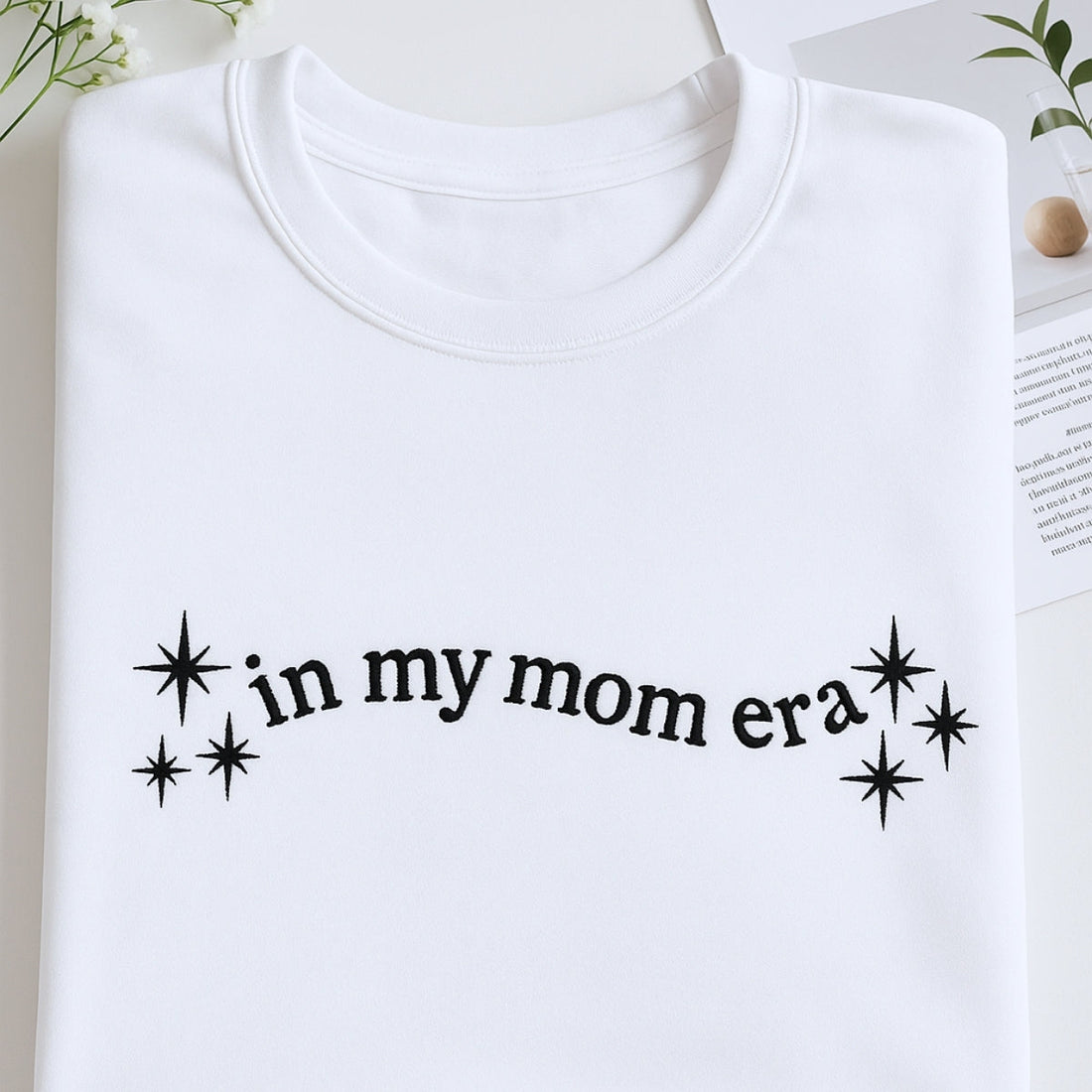 Mom Era Custom Embroidered Crewneck - In My Mom Era Star - Cute Mother's Day Gift
